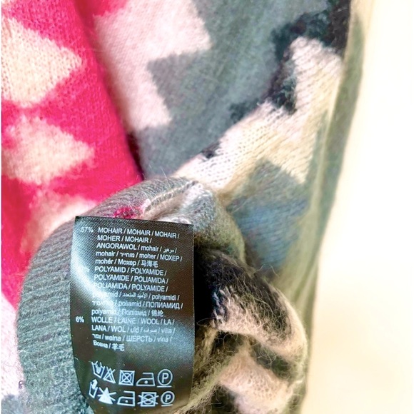 LUISA CERANO Missoni Print Mohair V Neck Sweater - Picture 6 of 8